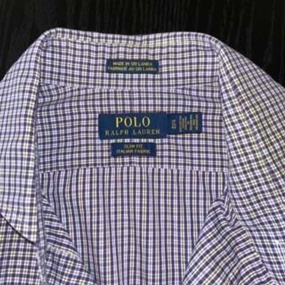 Polo Ralph Lauren Slim Fit Navy Gingham Button-Down Shirt